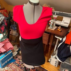 Festive party dress that is form fitting but equally comfortable.